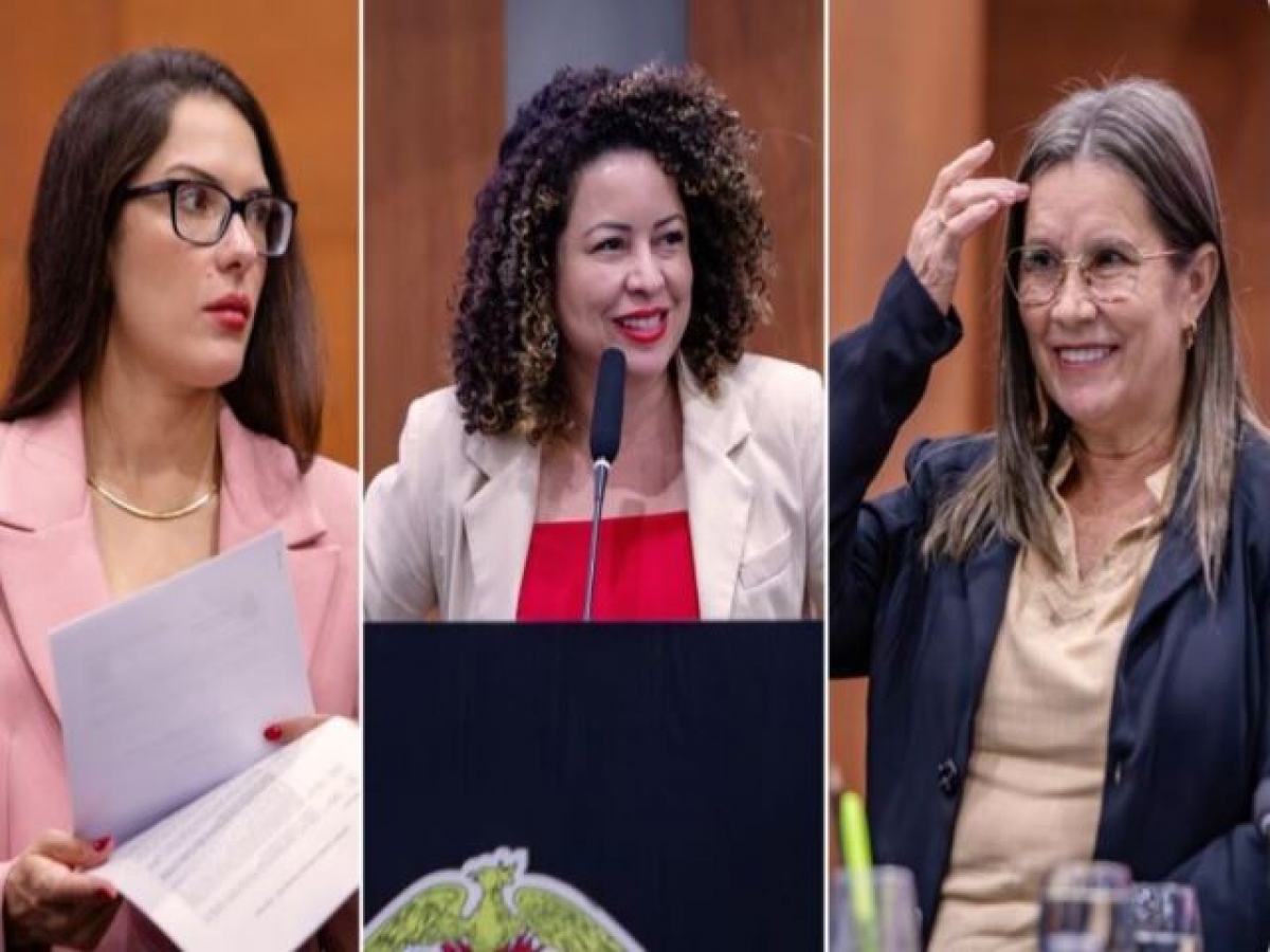 ALMT registra momento in&eacute;dito com tr&ecirc;s mulheres no parlamento